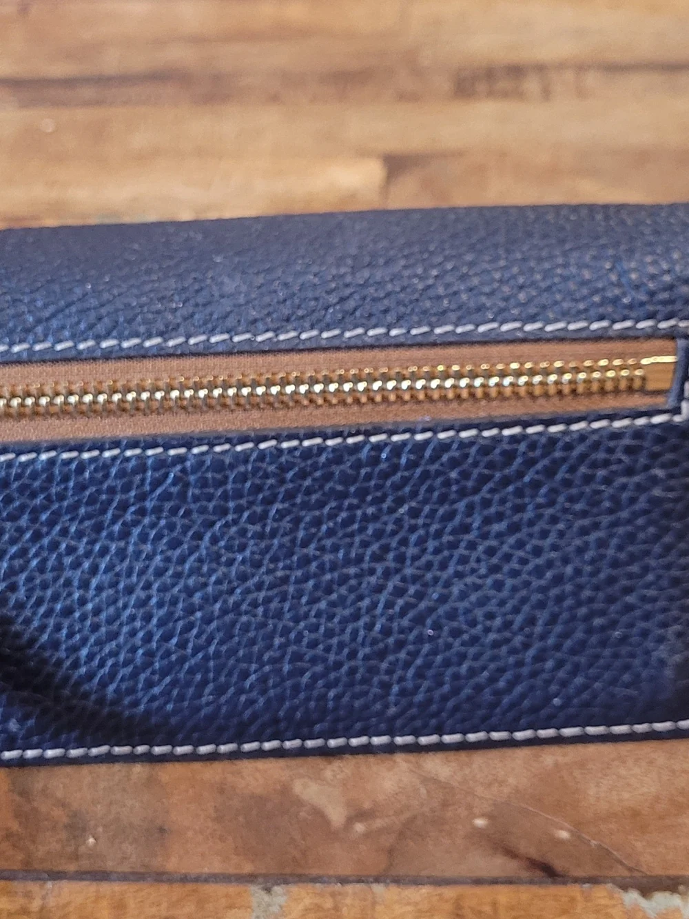 Dooney & Bourke Navy Pebble Leather Wallet